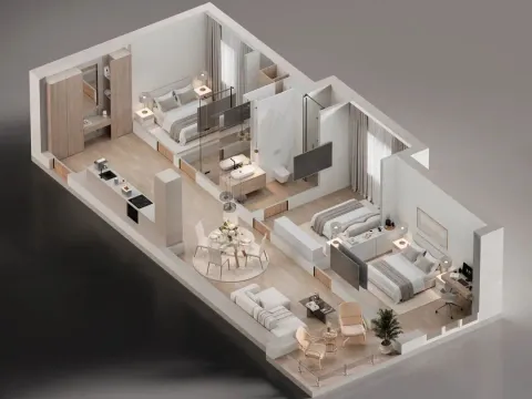 Prodaja, jednosoban stan, 53m², Bečići, Budva - image 17