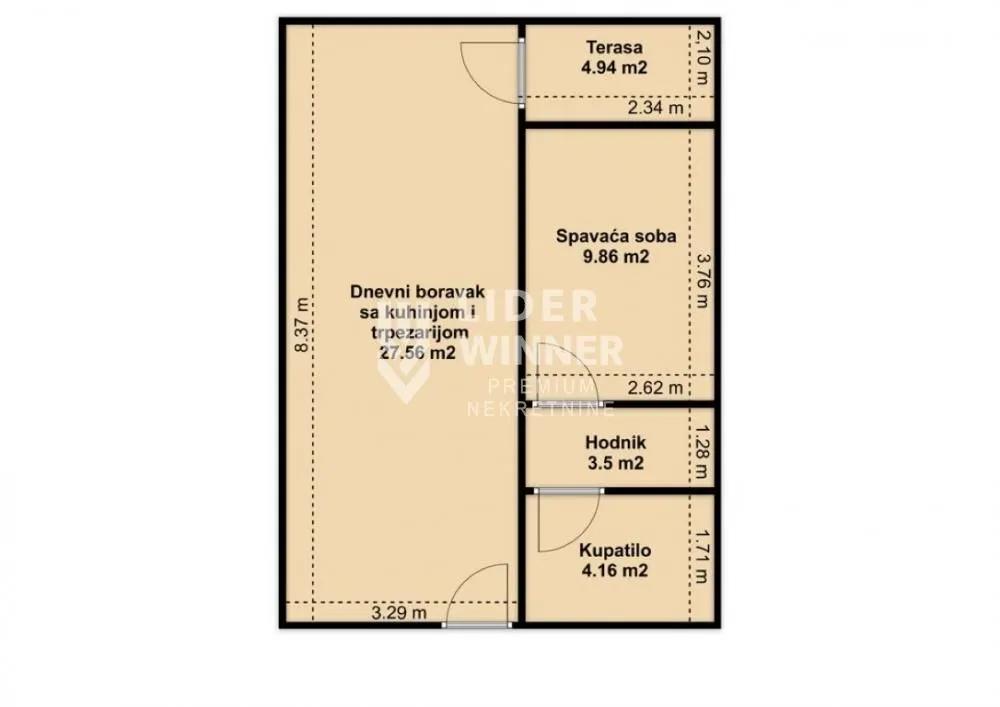 Rent, two bedroom apartment, 50m², Voždovac Sve Podlokacije, Beograd