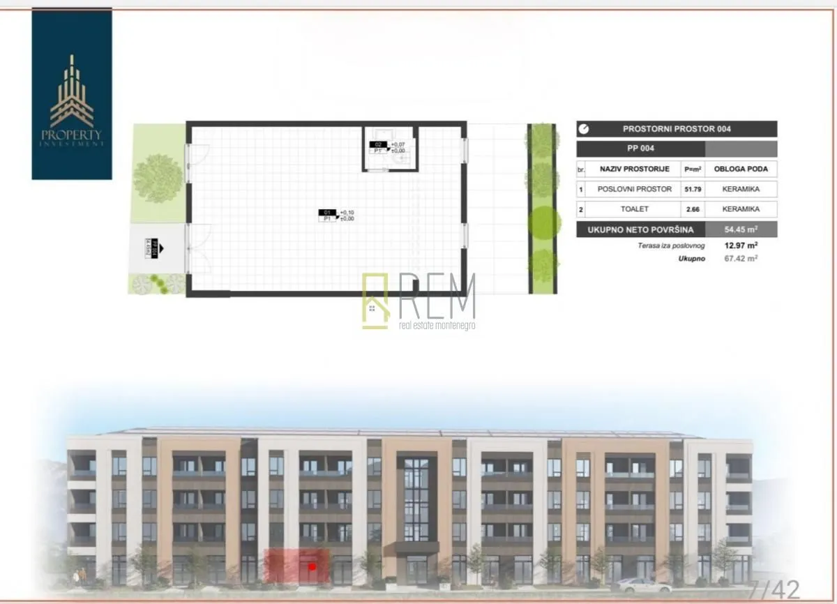 Sale, office space, 49m², Zabjelo, Podgorica