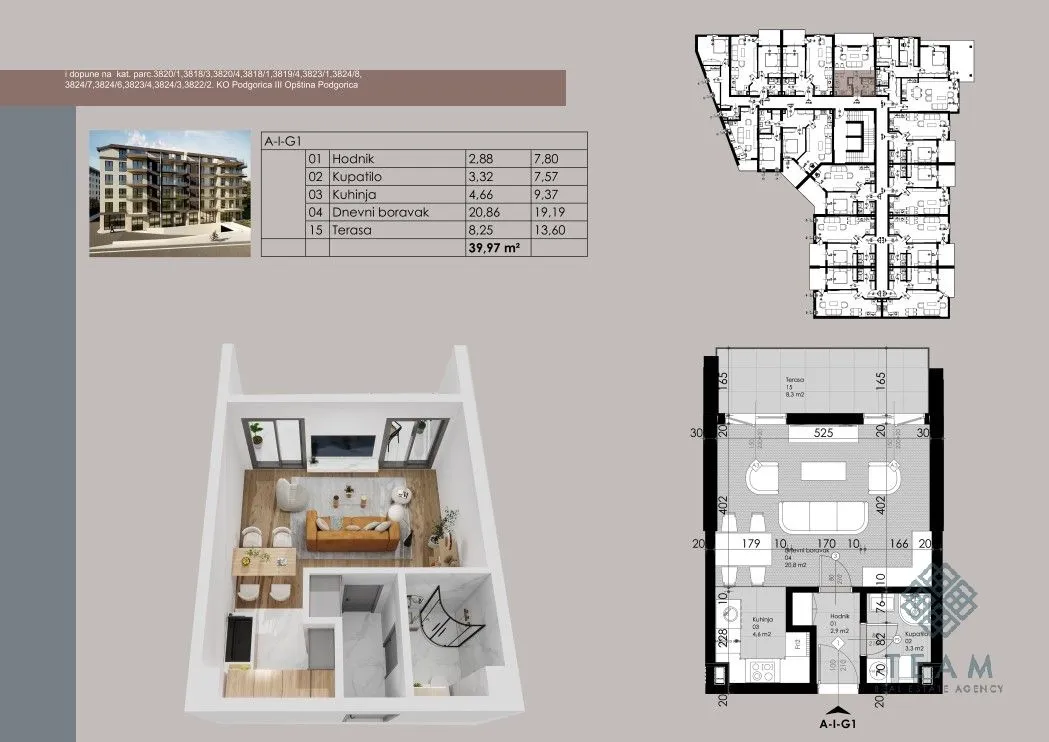 Prodaja, garsonjera, 40m², Ljubović, Podgorica