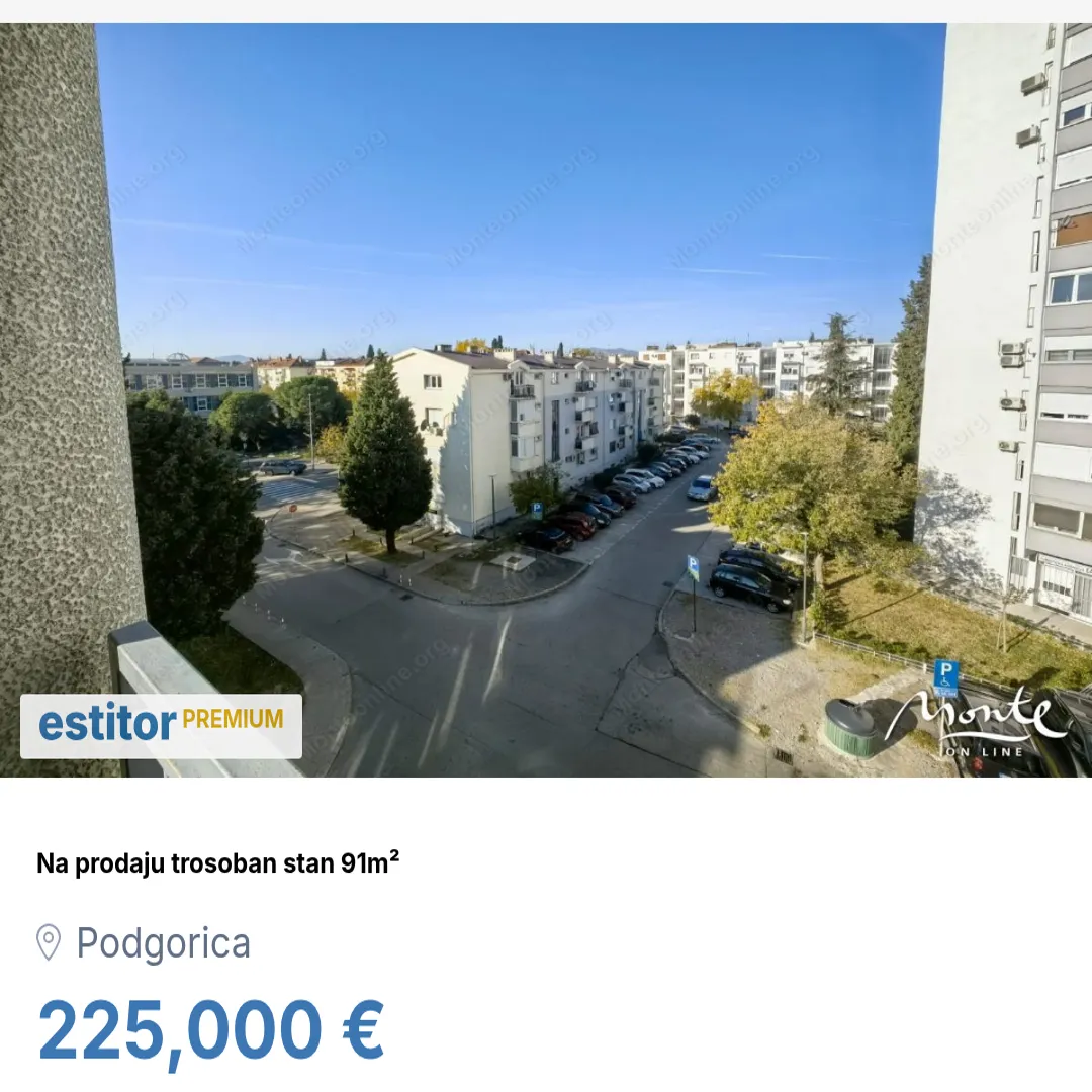 Sale, three bedroom apartment, 91m², Podgorica, Crna Gora