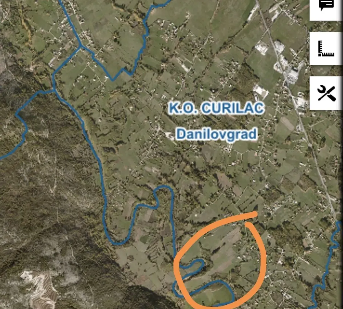 Prodaja, plac, 2000m², Ćurilac, Danilovgrad