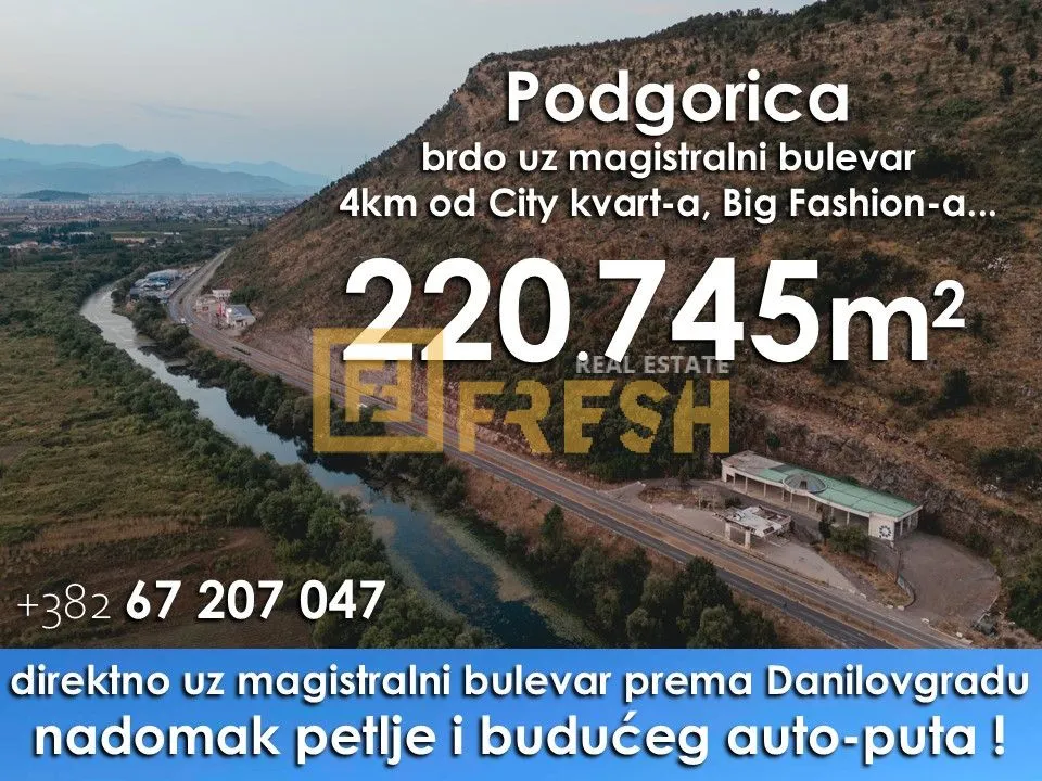 Prodaja, plac, 220745m², Tološi, Podgorica