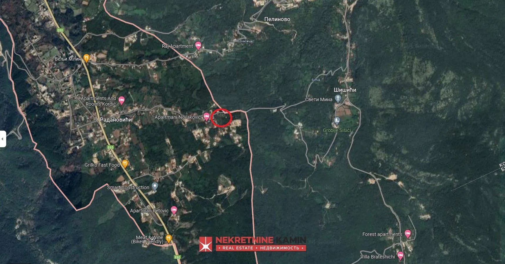 Prodaja, plac, 2848m², Prijeradi, Kotor