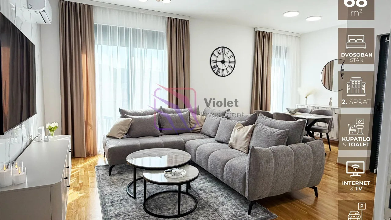 Rent, two bedroom apartment, 68m², Zabjelo, Podgorica