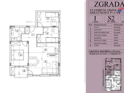 Prodaja, četvorosoban stan, 62m², Adice, Novi Sad Sve Podlokacije