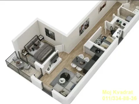 Sale, three bedroom apartment, 58m², Lekino Brdo, Voždovac Sve Podlokacije - image 2