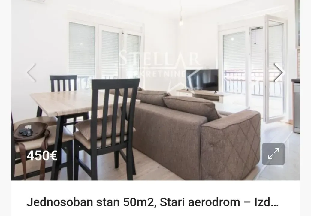 Izdavanje, stan, 50m², Stari Aerodrom, Podgorica