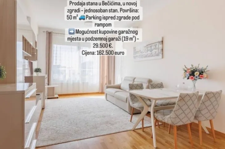 Prodaja, jednosoban stan, 50m², Bečići, Budva