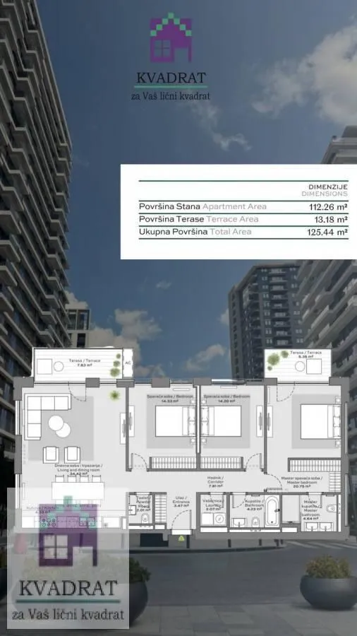 Rent, apartment, 125m², Savski Venac, Beograd