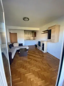 Dnevni boravak sa garniturom i drvenim parketom. - image 3