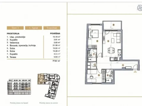 Sale, three bedroom apartment, 78m², Bežanijska Kosa 3, Bežanijska Kosa Sve Podlokacije - image 3