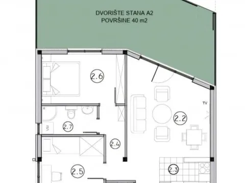 Sale, three bedroom apartment, 63m², Sremska Kamenica, Petrovaradin - image 1