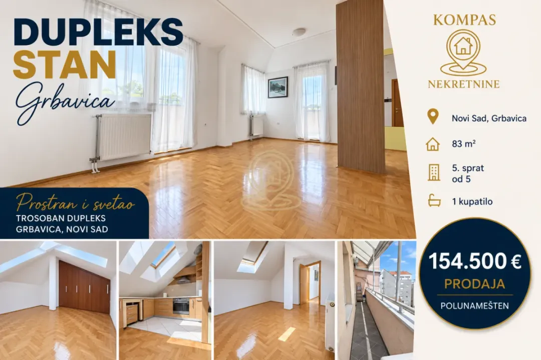 Sale, three bedroom apartment, 83m², Grbavica, Novi Sad Sve Podlokacije
