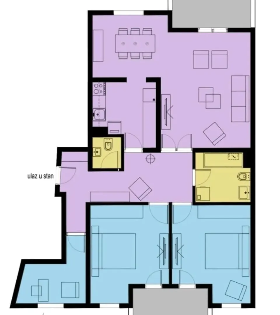 Sale, four bedroom apartment, 115m², Savski Venac, Beograd