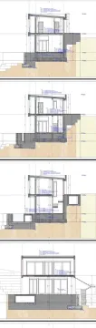 Arhitektonski nacrt i presjek objekta sa kotama i detaljima gradnje. - image 7