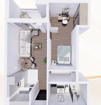 Prodaja, jednosoban stan, 41m², Pantelej, Niš