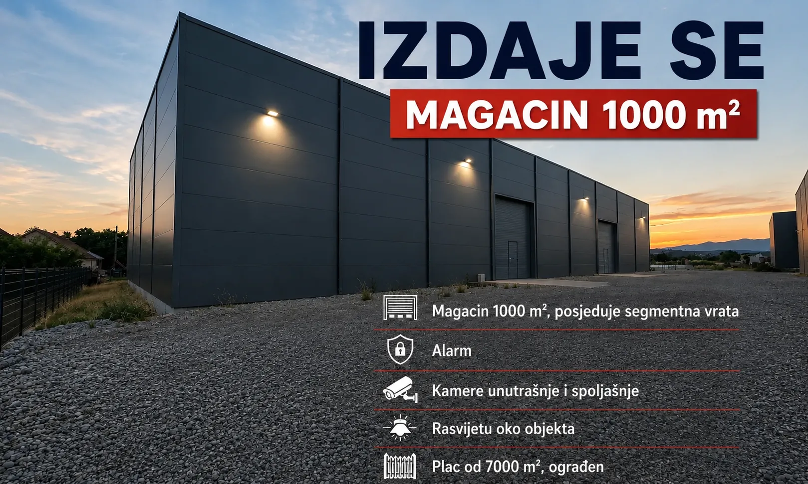 Rent, office space, 1000m², Kuće Rakića, Podgorica