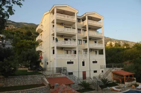 Pogled na višespratnu stambenu zgradu sa terasama i uređenim dvorištem. - image 7