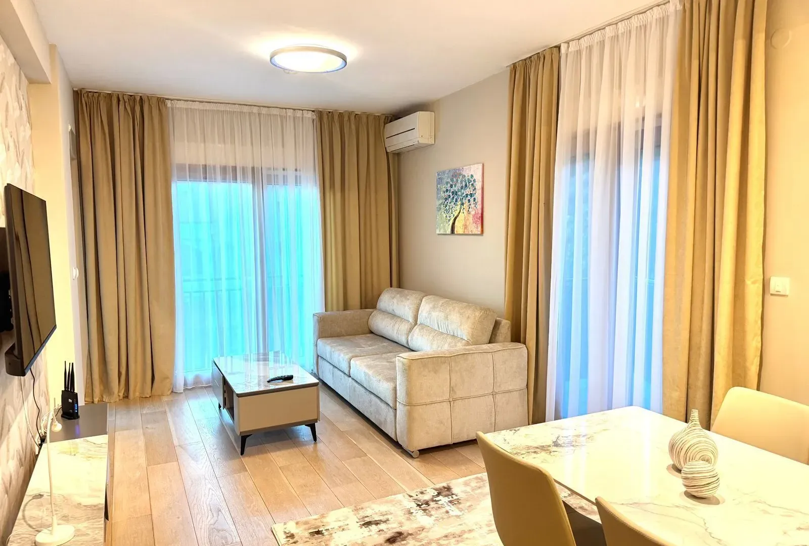 Rent, one bedroom apartment, 49m², Pržno, Budva