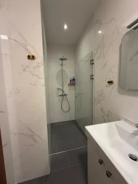 Moderno opremljeno kupatilo sa tuš kabinom i umivaonikom. - image 4