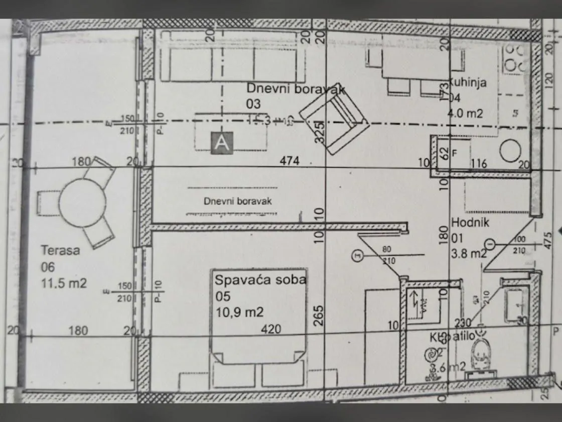 Sale, one bedroom apartment, 49m², Lazi, Budva