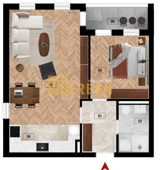 Prodaja, jednosoban stan, 55m², Zabjelo, Podgorica