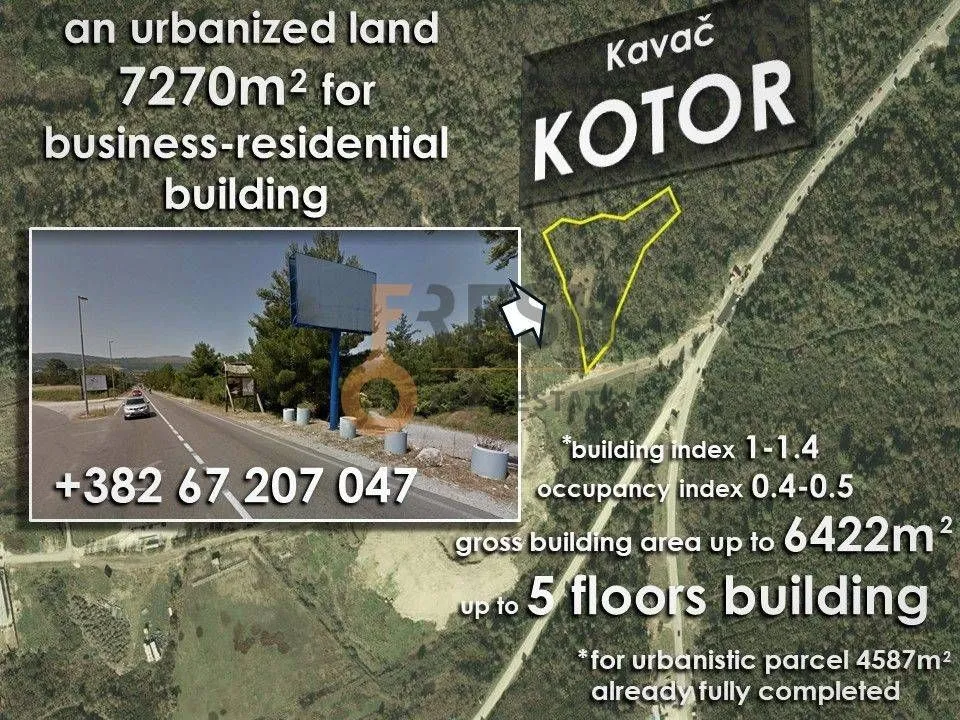 Prodaja, plac, 7270m², Kotor, Crna Gora