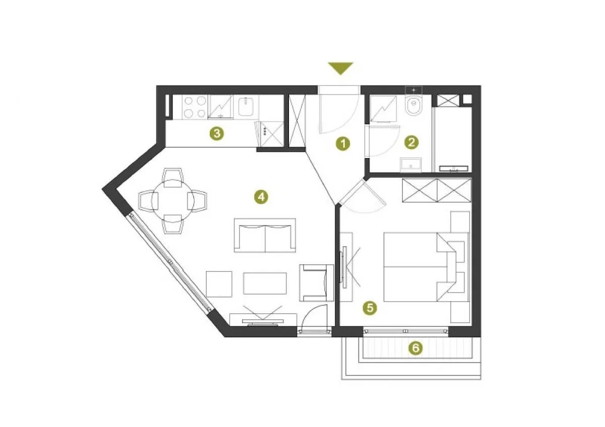 Prodaja, jednosoban stan, 40m², Tivat, Crna Gora