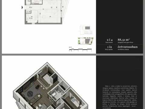 Sale, four bedroom apartment, 89m², Vračar Centar, Vračar Sve Podlokacije - image 2