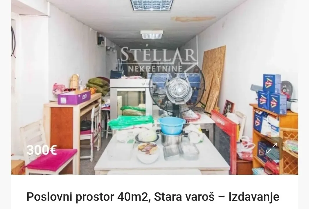 Izdavanje, poslovni prostor, 40m², Stara Varoš, Podgorica