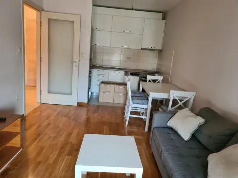 Dnevna soba sa kuhinjom i trpezarijskim stolom u svijetlom tonu. - image 8