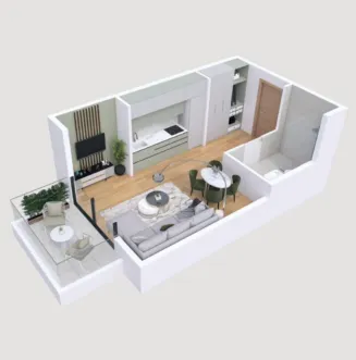 Rent, apartment, 28m², Medijana, Niš