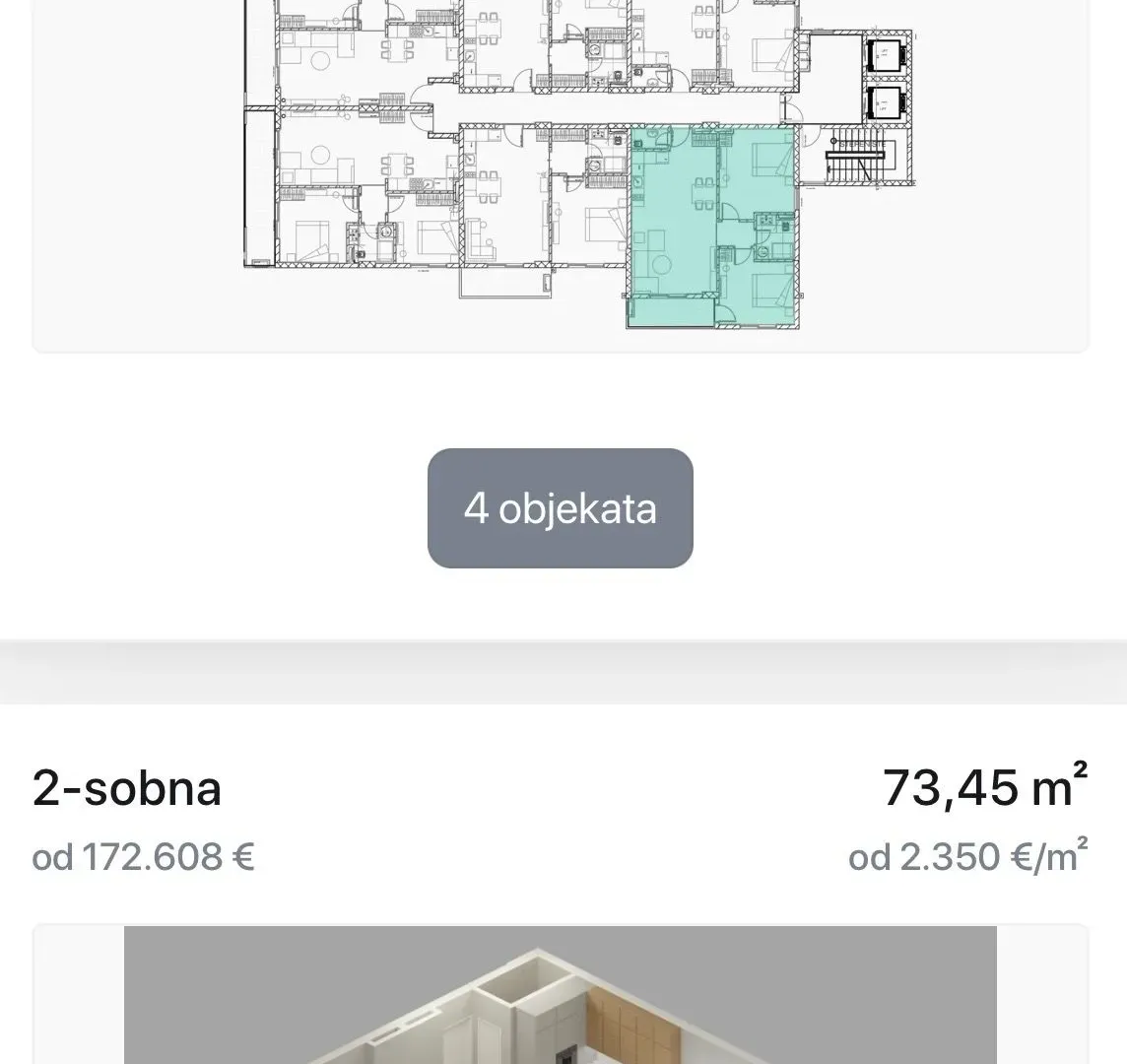 Sale, one bedroom apartment, 57m², Bjeliši, Bar