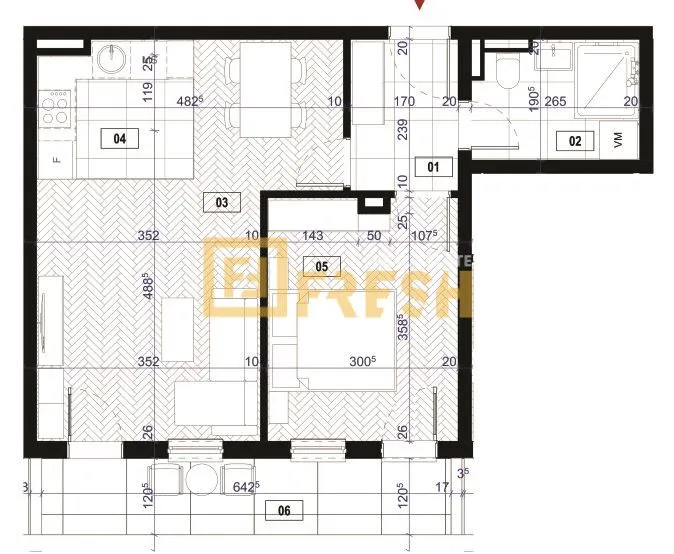 Prodaja, jednosoban stan, 49m², Zabjelo, Podgorica
