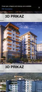 3D prikaz modernih stambenih zgrada sa terasama i uređenim okruženjem. - image 3