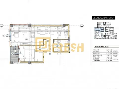 Prodaja, jednosoban stan, 44m², Centar, Podgorica - image 6
