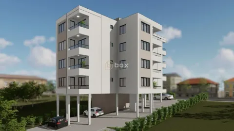 3D prikaz nove stambene zgrade sa parkingom u prizemlju. - image 3