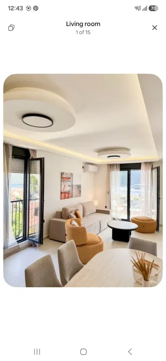Rent, one bedroom apartment, 45m², Đenovići, Herceg Novi