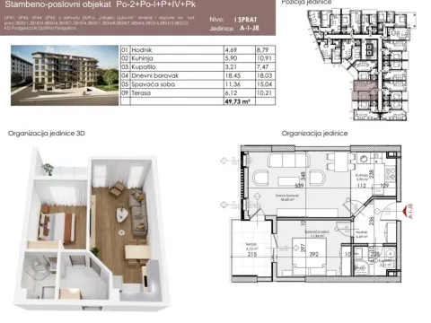Prodaja, jednosoban stan, 50m², Ljubović, Podgorica - image 19