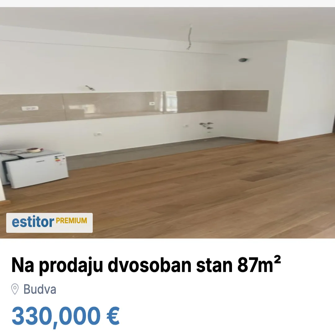 Sale, two bedroom apartment, 87m², Budva, Crna Gora