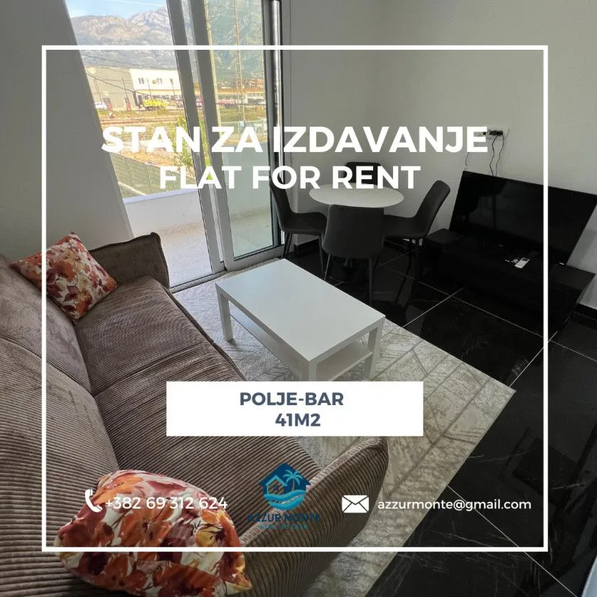 Rent, apartment, 41m², Polje, Bar
