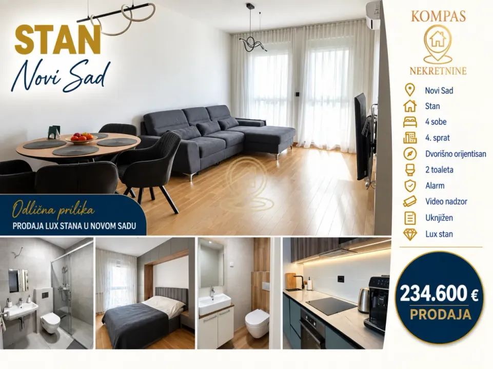 Prodaja, četvorosoban stan, 67m², Grbavica, Novi Sad Sve Podlokacije