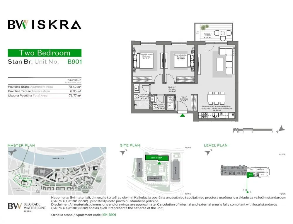 Prodaja, trosoban stan, 77m², Savski Venac, Beograd