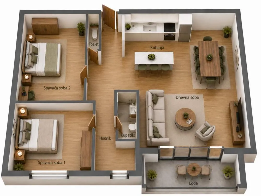 Prodaja, dvosoban stan, 63m², Zemun Sve Podlokacije, Beograd