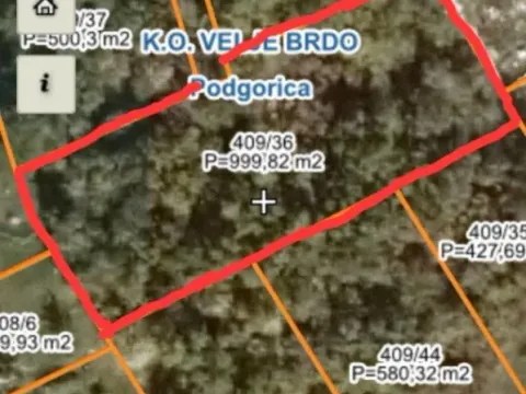  Land Lot for Sale, 1000m2, Vranići, Podgorica