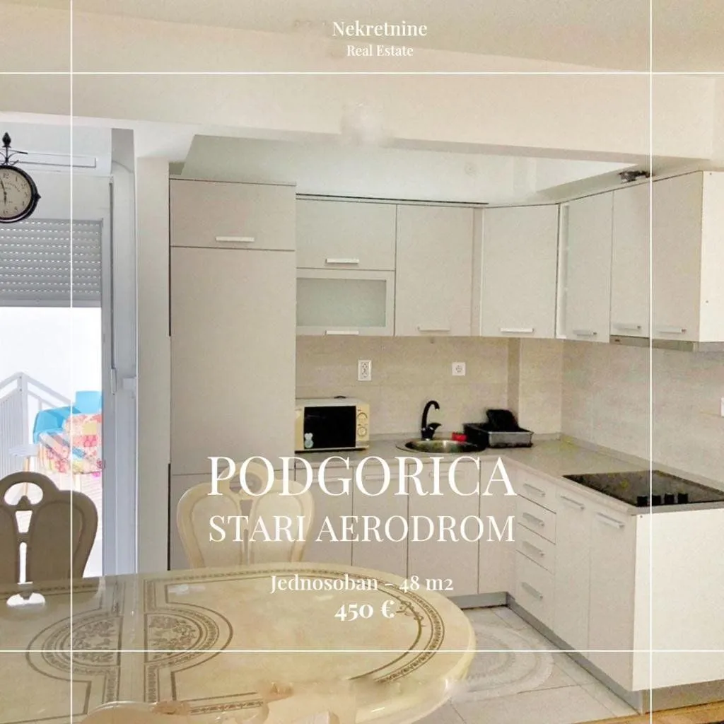 Rent, one bedroom apartment, 50m², Stari Aerodrom, Podgorica