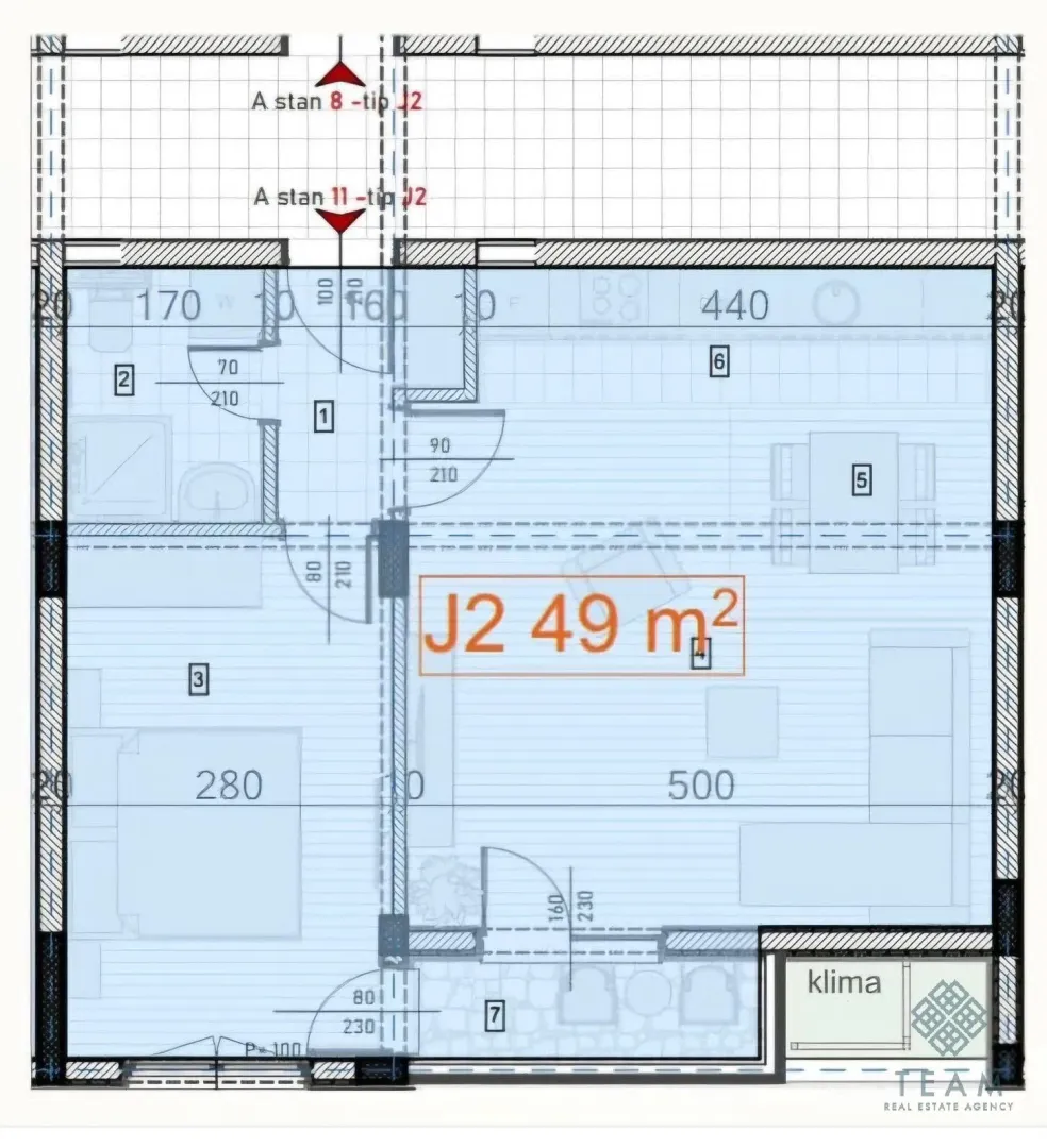 Prodaja, jednosoban stan, 49m², Zabjelo, Podgorica