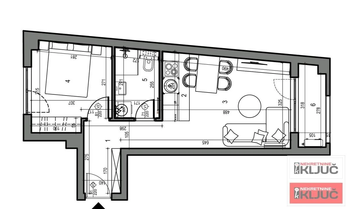 Prodaja, dvosoban stan, 39m², Centar, Novi Sad