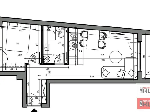Sale, two bedroom apartment, 39m², Centar, Novi Sad
